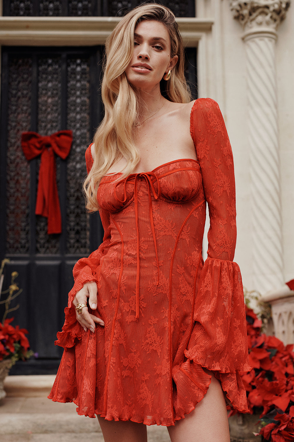 Scarlet Lace Corset Dress