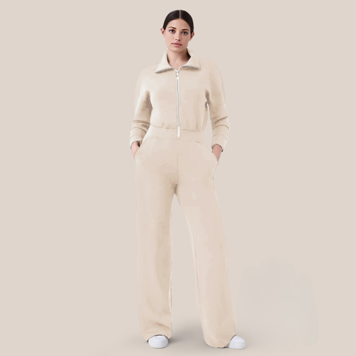 AirEssentials Long Sleeve Wide Leg Jumpsuit