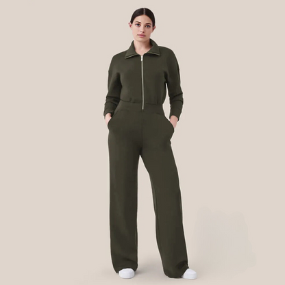 AirEssentials Long Sleeve Wide Leg Jumpsuit